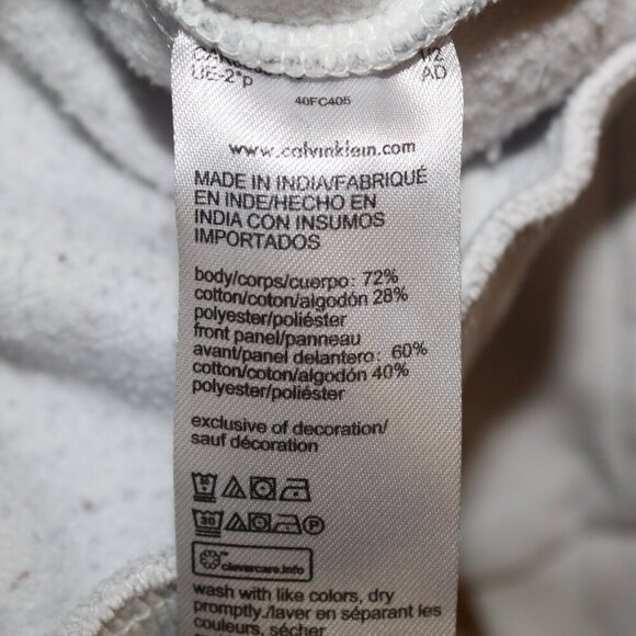 Calvin Klein Men's Heather‎ gray and white long sleeve hooded sweatshirt size S - Picture 4 of 5